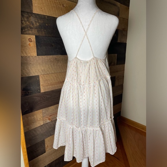 Madewell Tiered Cover-Up Dress Nightgown in Rainbow Clipdot Medium Cottagecore - Picture 3 of 15